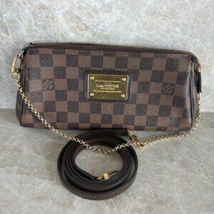 Louis Vuitton Eva Crossbody Clutch Shoulder Bag Damier Canvas